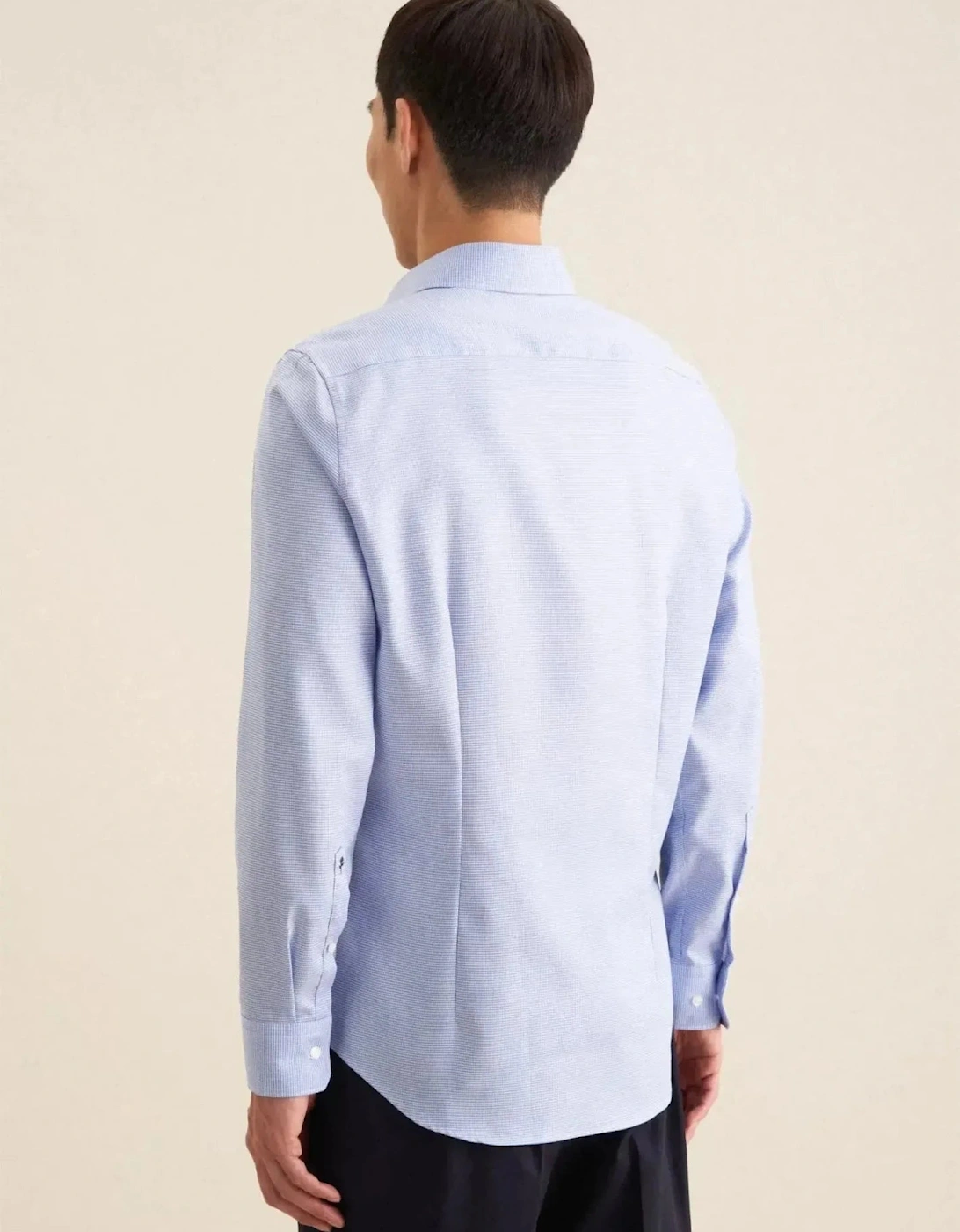 Slim Fit No Iron New Kent Structured Business Shirt Light Blue