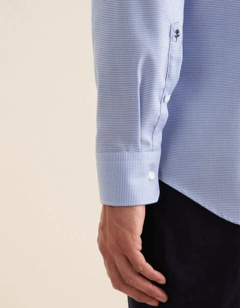Slim Fit No Iron New Kent Structured Business Shirt Light Blue