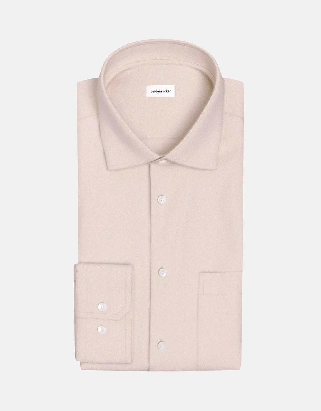 Slim Fit New Kent Flannel Shirt Beige