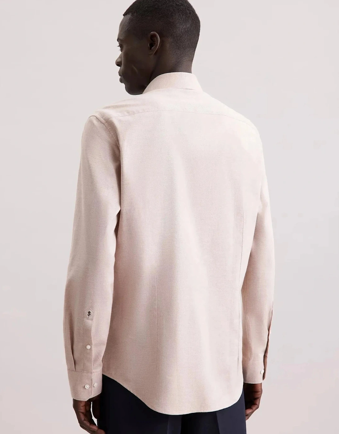 Slim Fit New Kent Flannel Shirt Beige