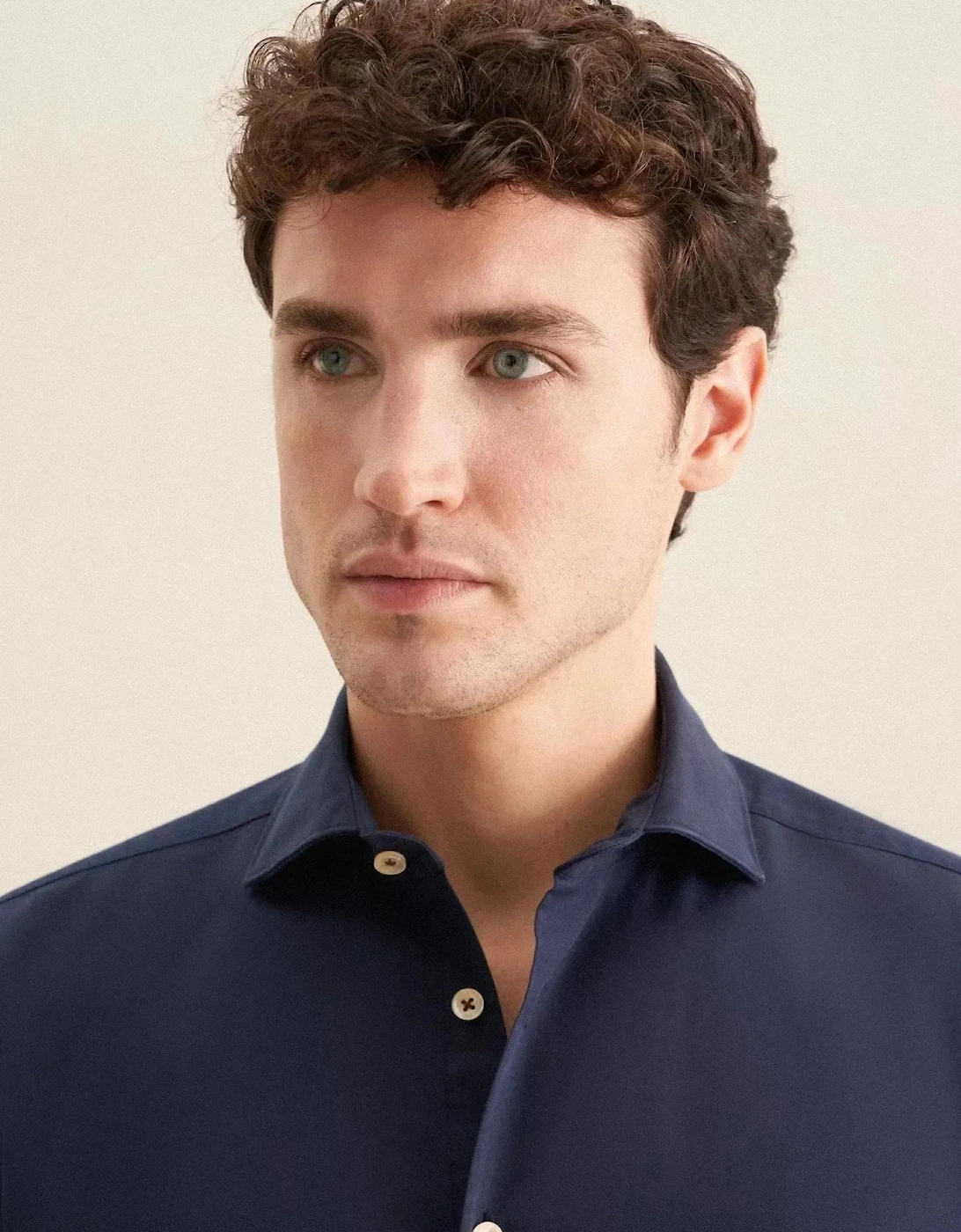 Regular Fit Spread Kent Casual Shirt Dark Blue