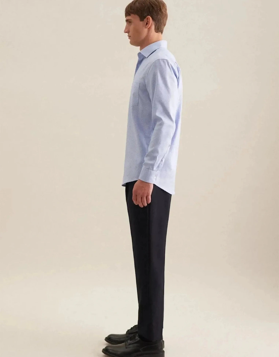 Regular Fit No Iron New Kent Structured Business Shirt Light Blue