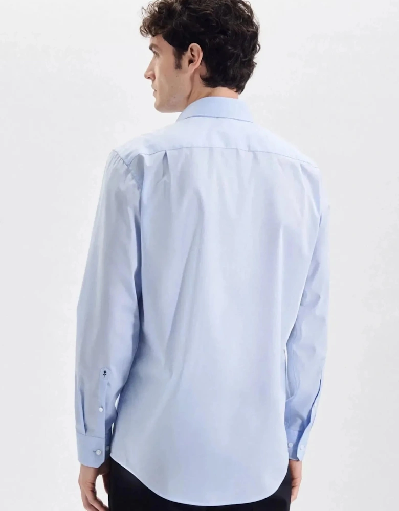 Regular Fit No Iron Kent Collar Business Shirt Light Blue