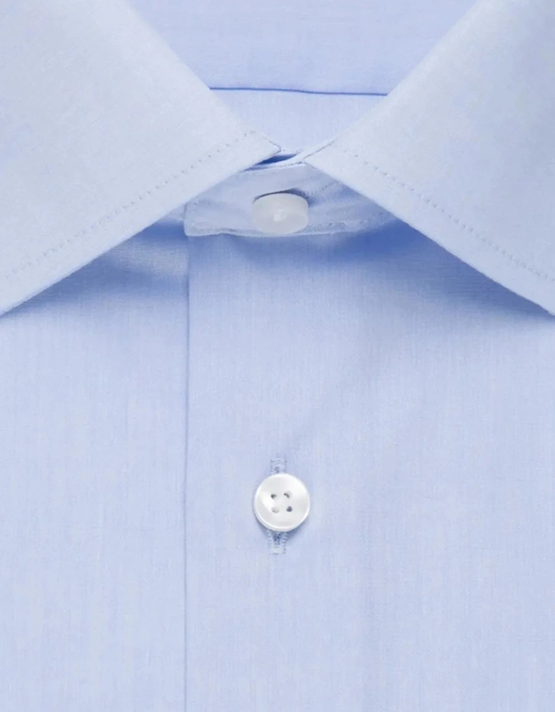 Regular Fit No Iron Kent Collar Business Shirt Light Blue