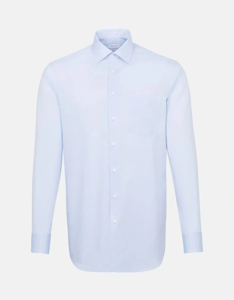 Regular Fit No Iron Kent Collar Business Shirt Light Blue