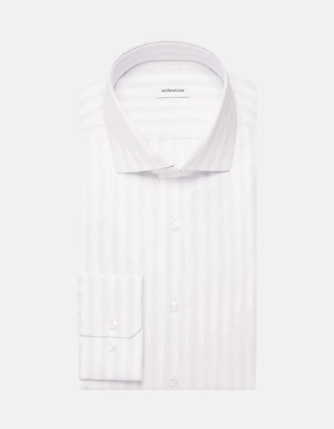 Regular Fit No Iron Spread Kent Structured Stripe Business Shirt Light Blue