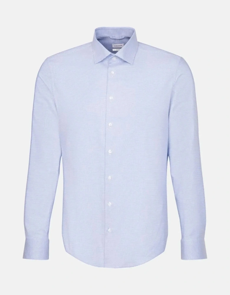 Shaped Fit No Iron New Kent Structured Business Shirt Light Blue