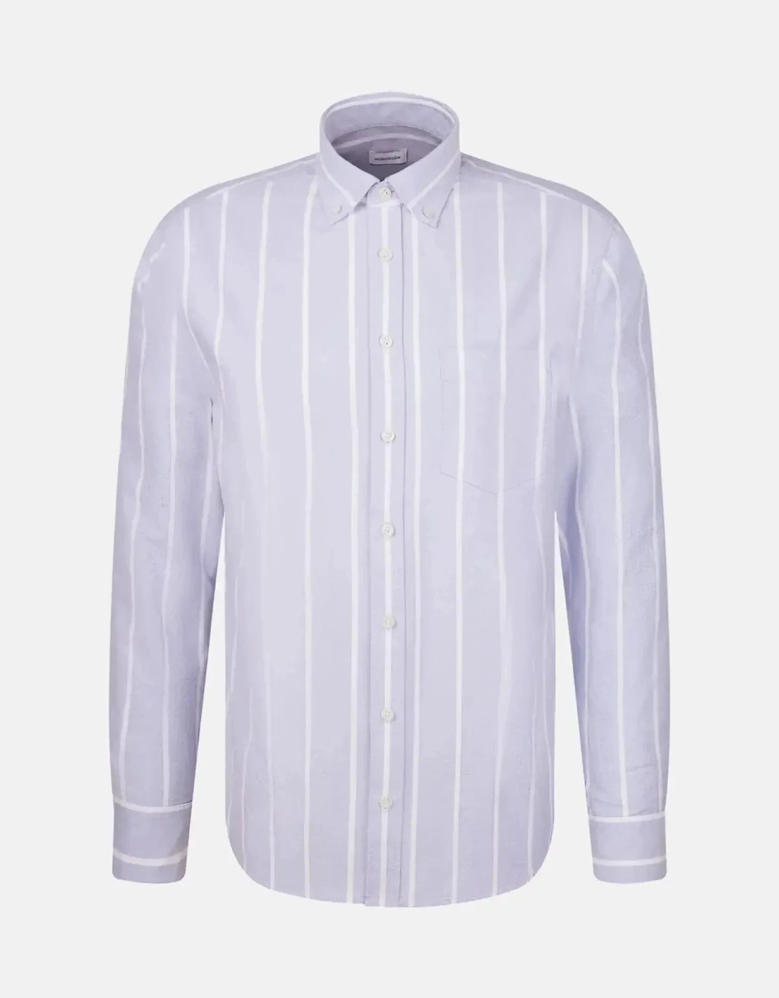 Regular Fit Button Down Striped Oxford Shirt Light Blue
