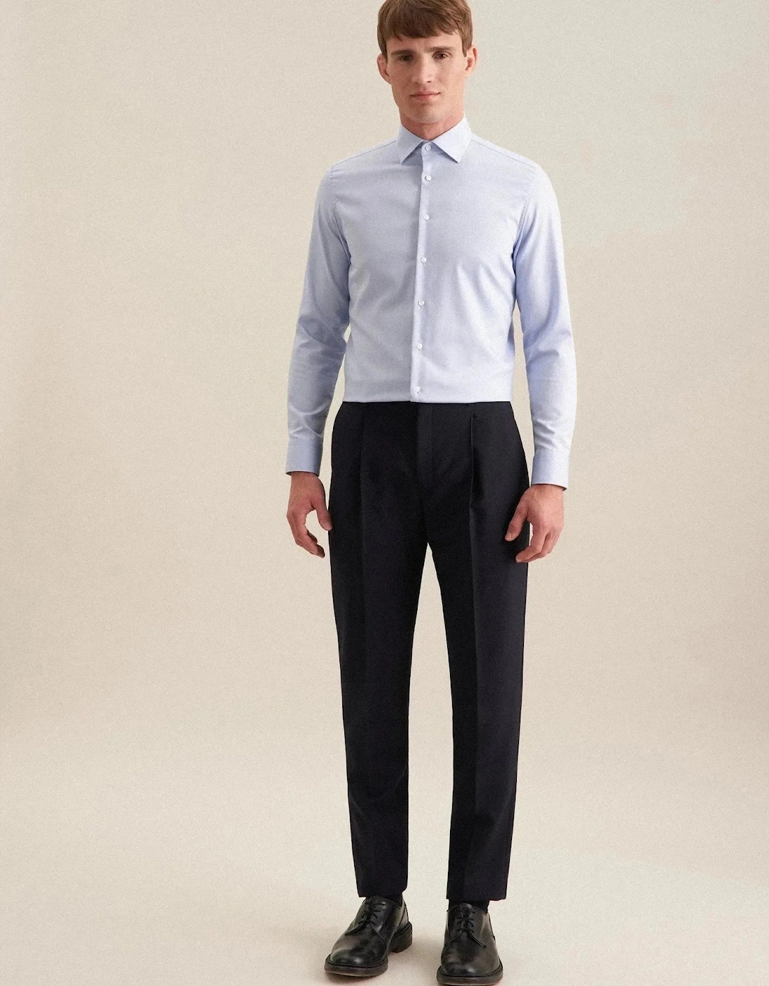 Regular Fit No Iron New Kent Combi Cuff Business Shirt Light Blue