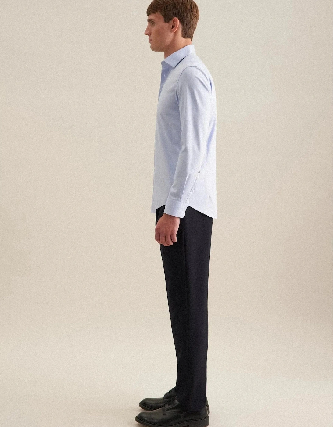 Regular Fit No Iron New Kent Combi Cuff Business Shirt Light Blue