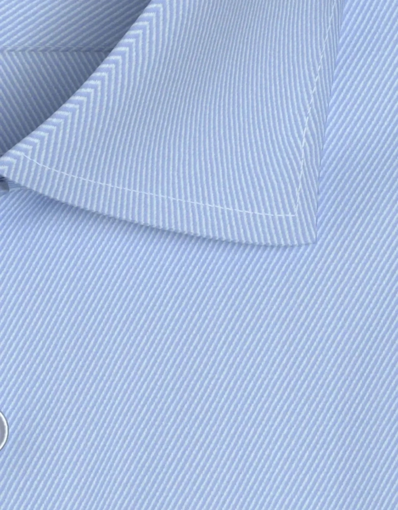 Regular Fit No Iron Business Kent Contrast Patch Business Shirt Light Blue