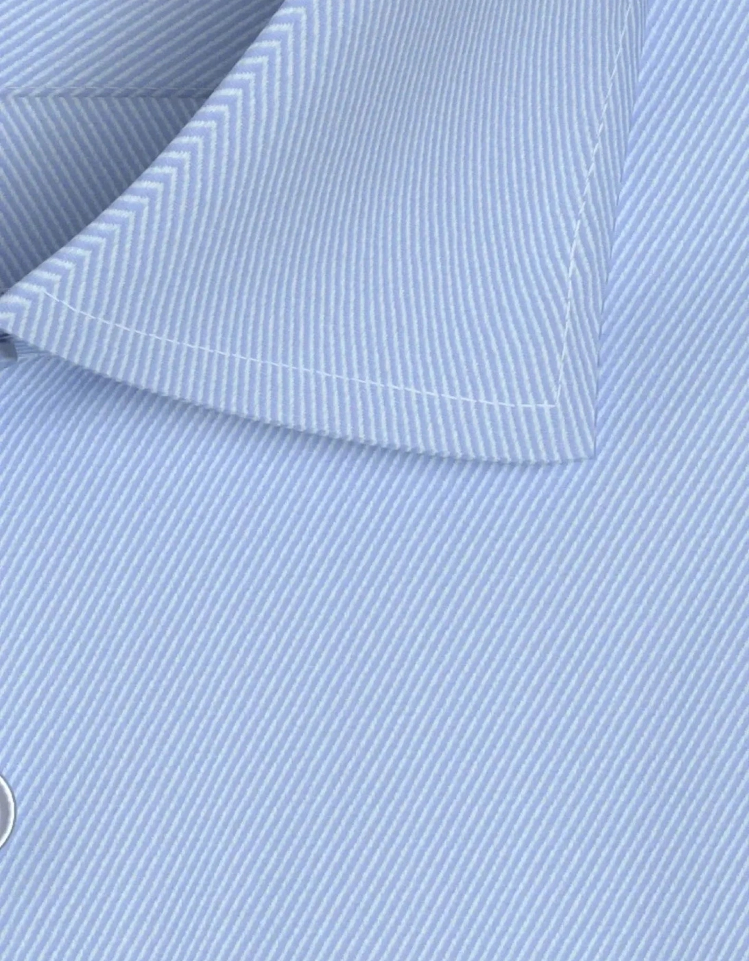 Regular Fit No Iron Business Kent Contrast Patch Business Shirt Light Blue