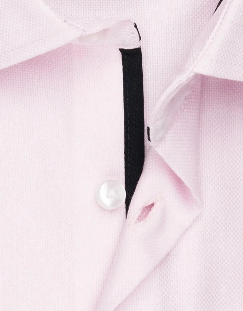 Regular Fit Business Kent Patch Structured Business Shirt Pink
