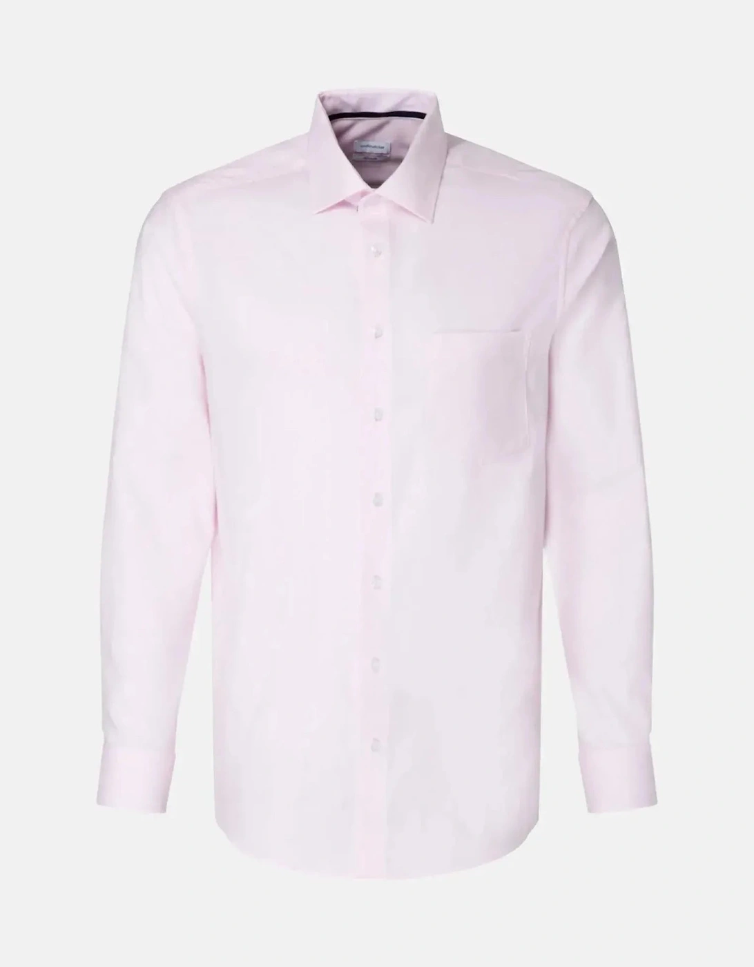 Regular Fit Business Kent Patch Structured Business Shirt Pink