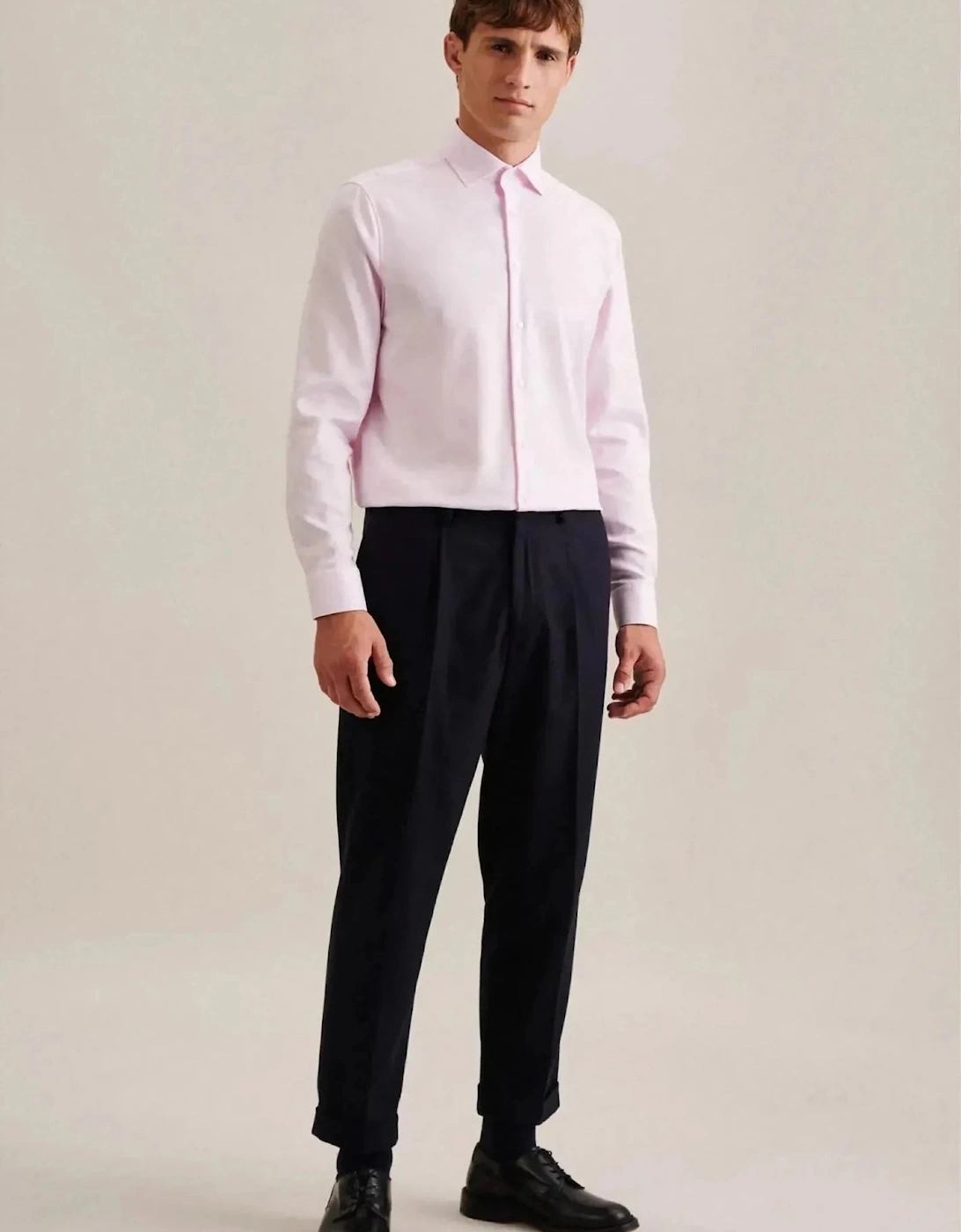 Regular Fit No Iron New Kent Structured Business Shirt Pink