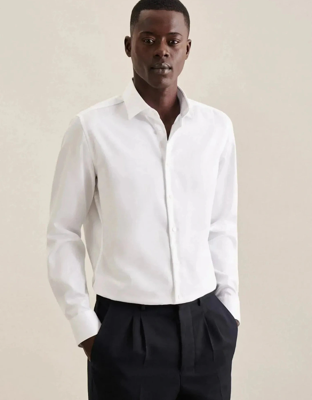 Regular Fit No Iron New Kent Combi Cuff Business Shirt White, 9 of 8