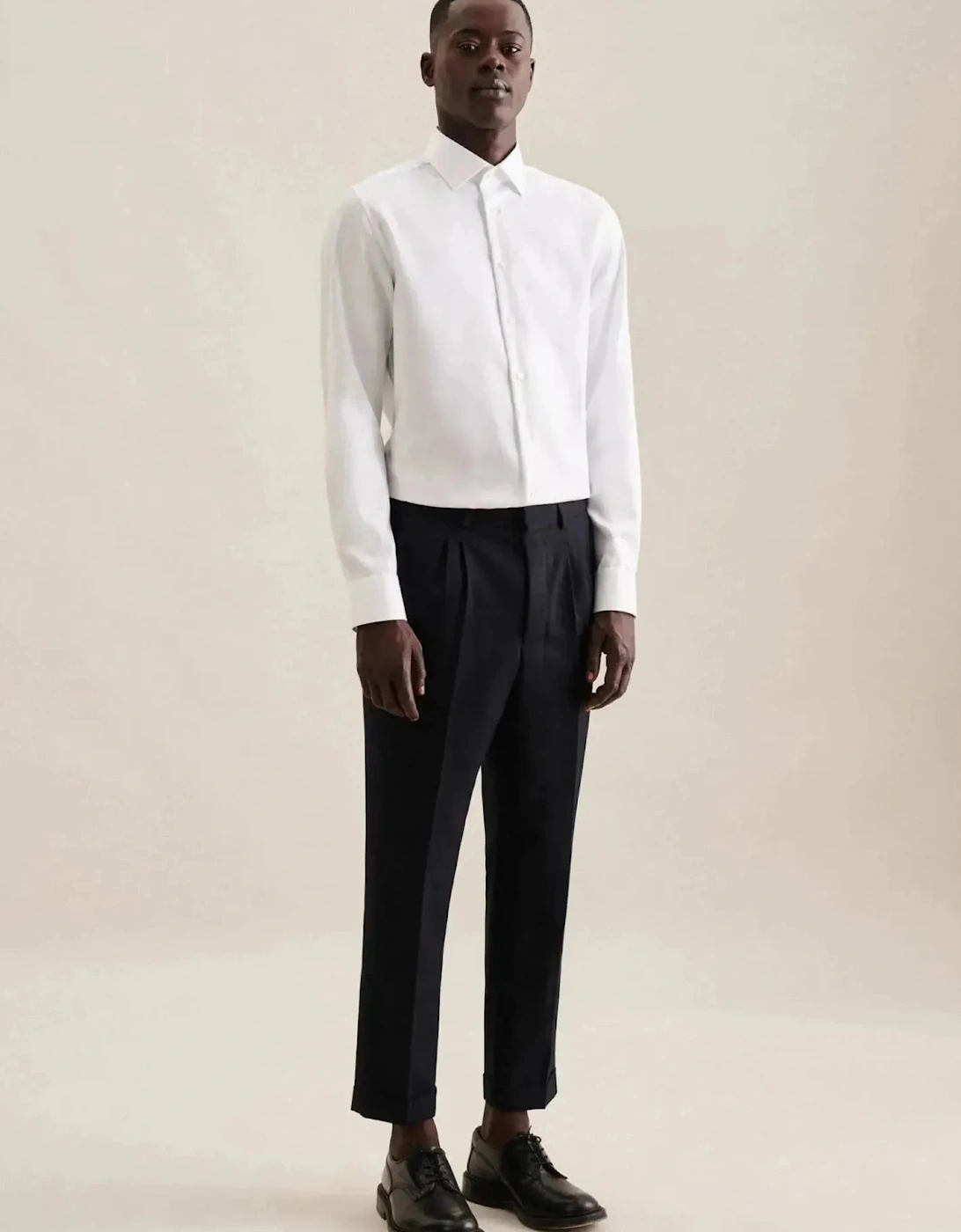Regular Fit No Iron New Kent Combi Cuff Business Shirt White