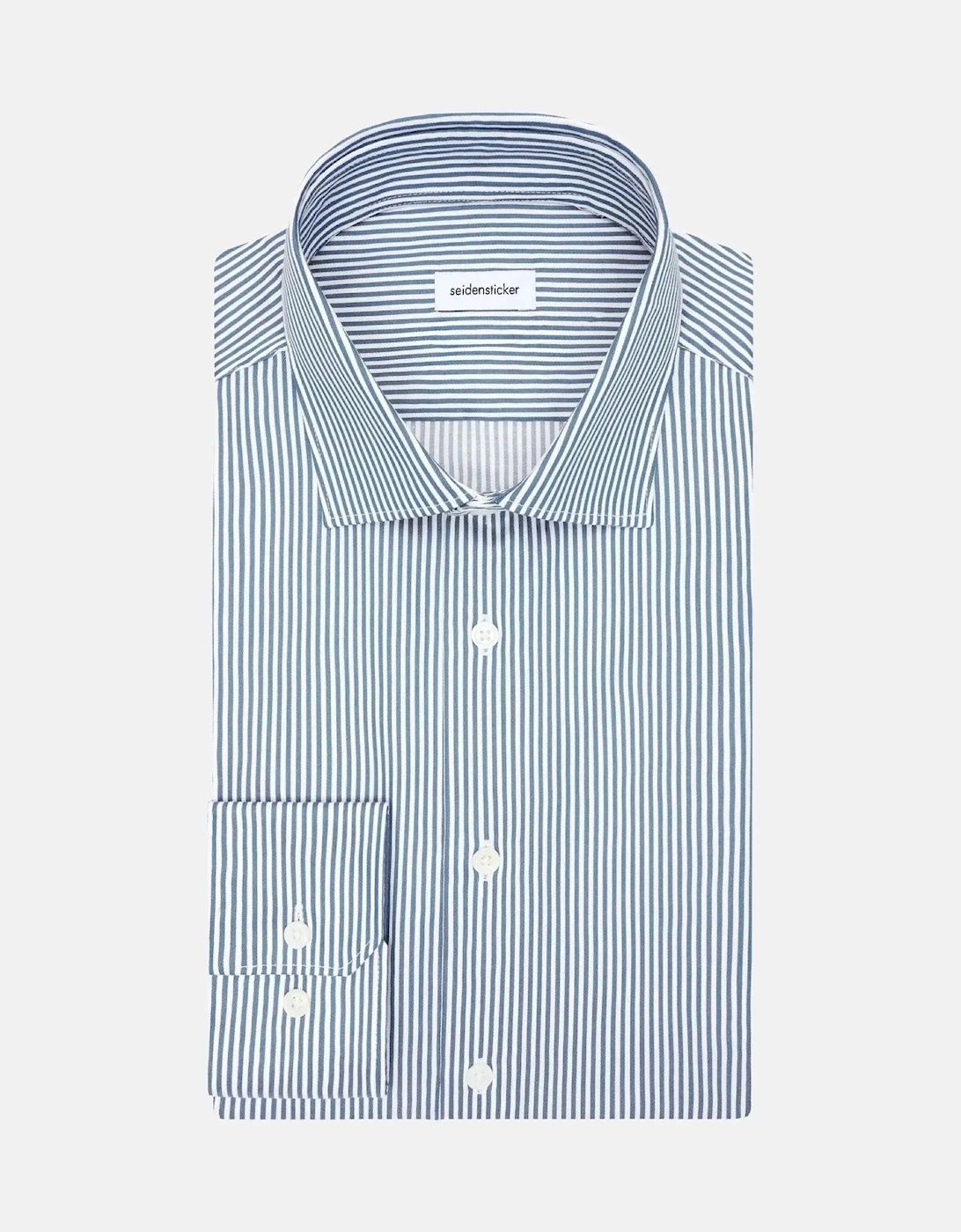 Regular Fit Easy Iron New Kent Striped Business Shirt Dark Teal