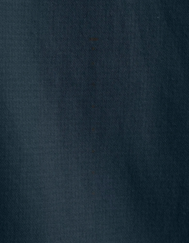 Slim Fit Spread Kent Pepita Flannel Shirt Dark Blue