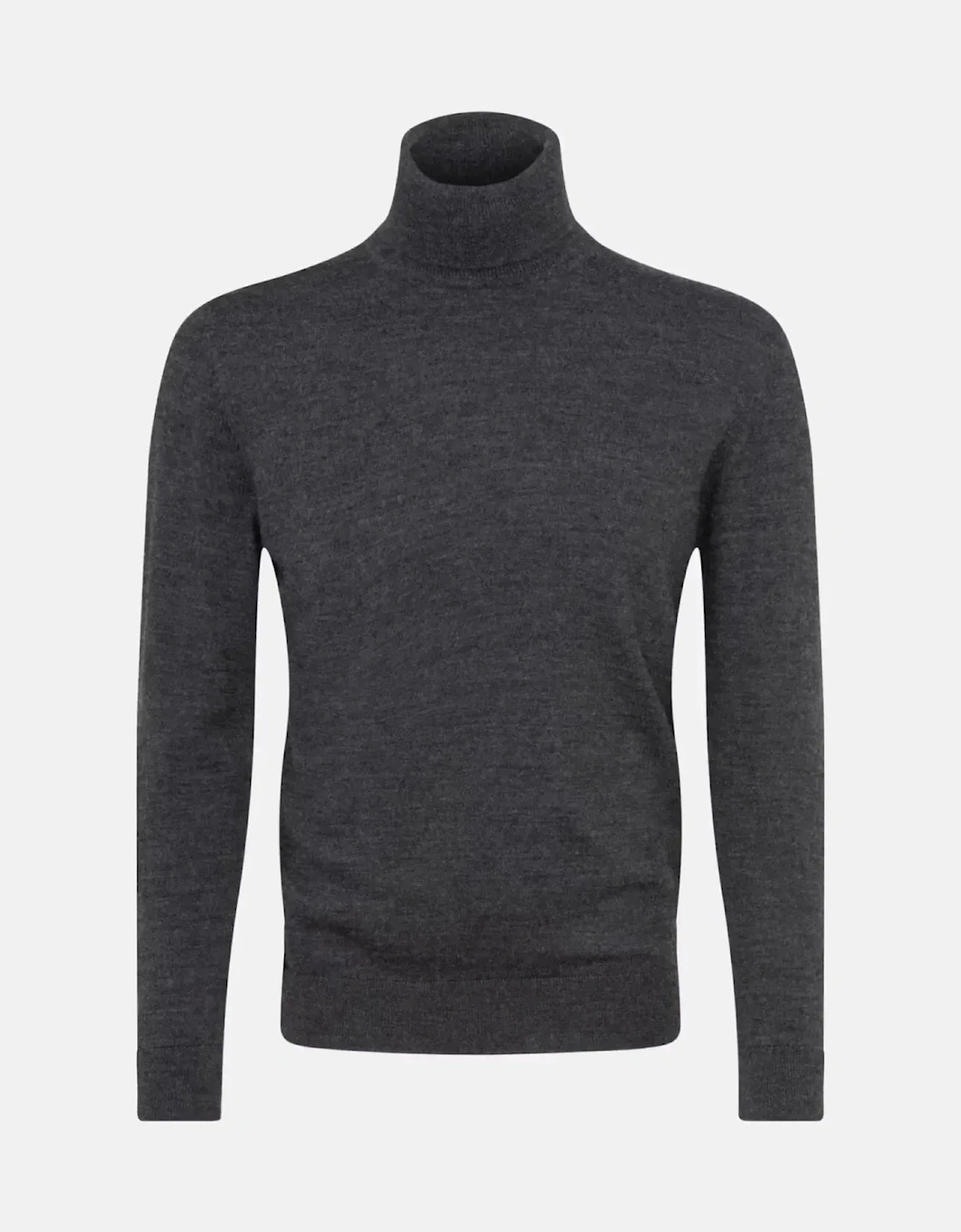Merino Wool Roll Neck Knit Grey