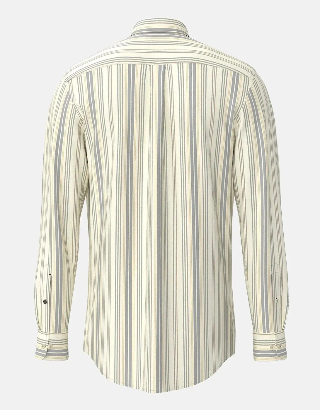 Washed Oxford Stripe Button Down Shirt Deep Merlot