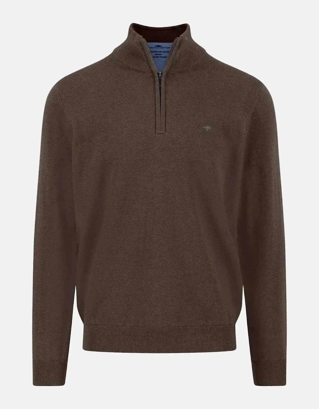 Fine Knit Cotton 1/4 Zip Earth, 4 of 3