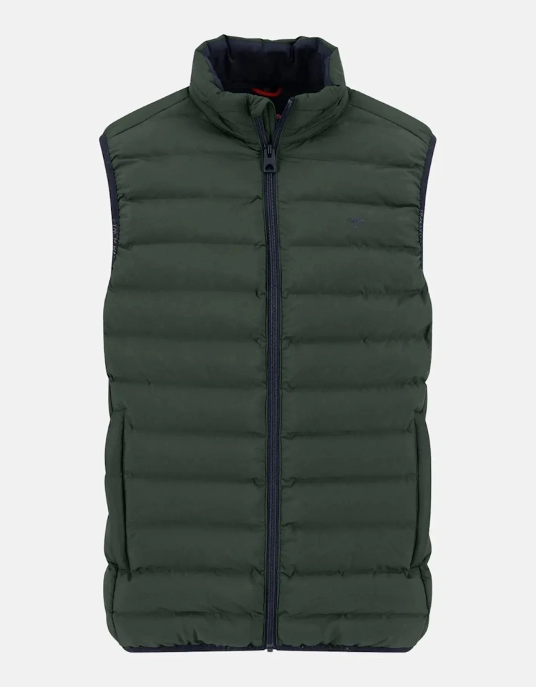 Basic Light Weight Gilet Dark Ivy