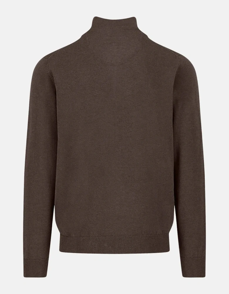 Fine Knit Cotton 1/4 Zip Earth