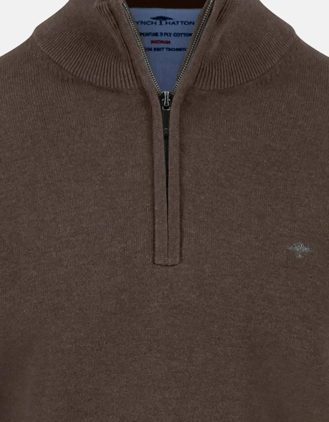 Fine Knit Cotton 1/4 Zip Earth