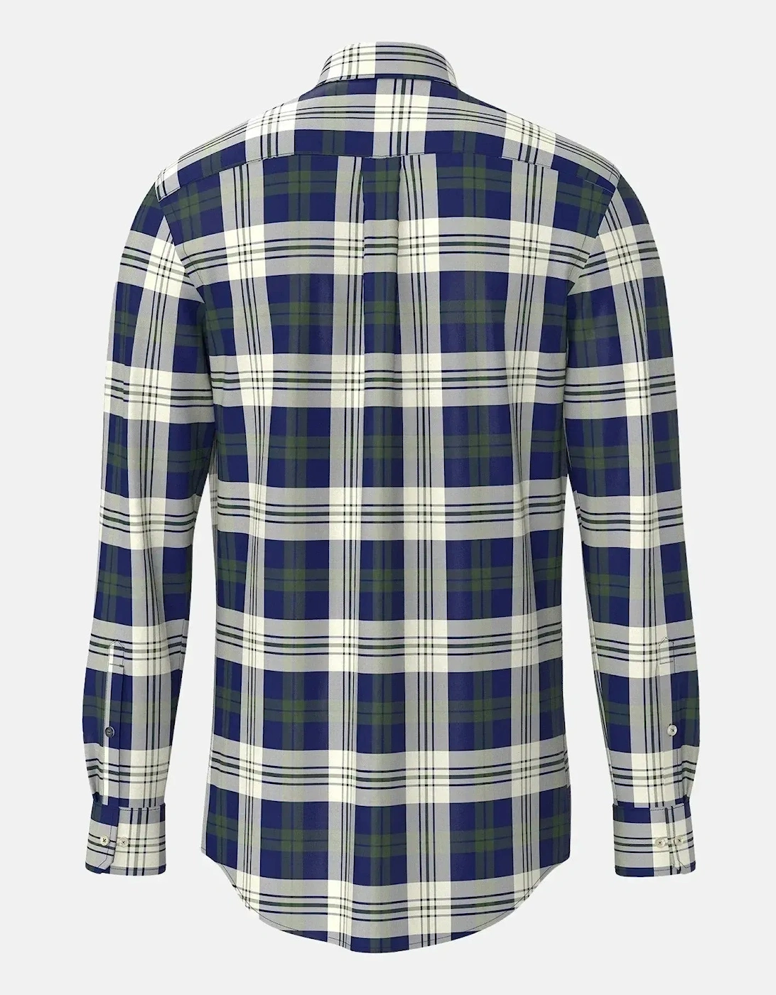 Washed Oxford Check Button Down Shirt Dark Leaf