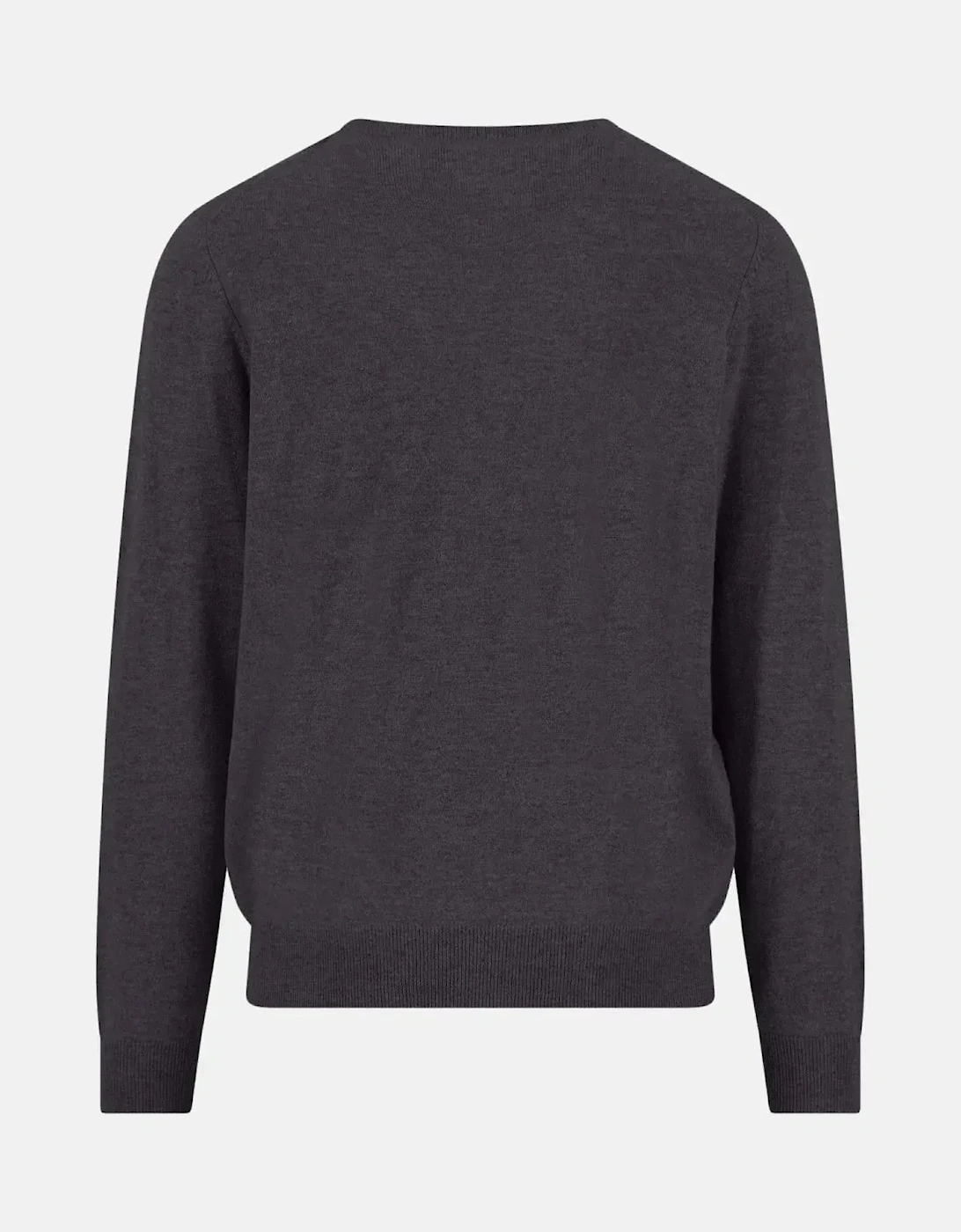 Merino Wool Cashmere Crewneck Knit Charcoal