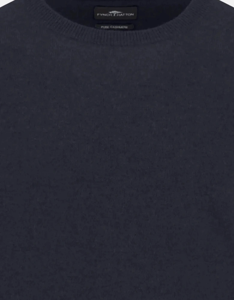 Pure Cashmere Crewneck Knit Navy