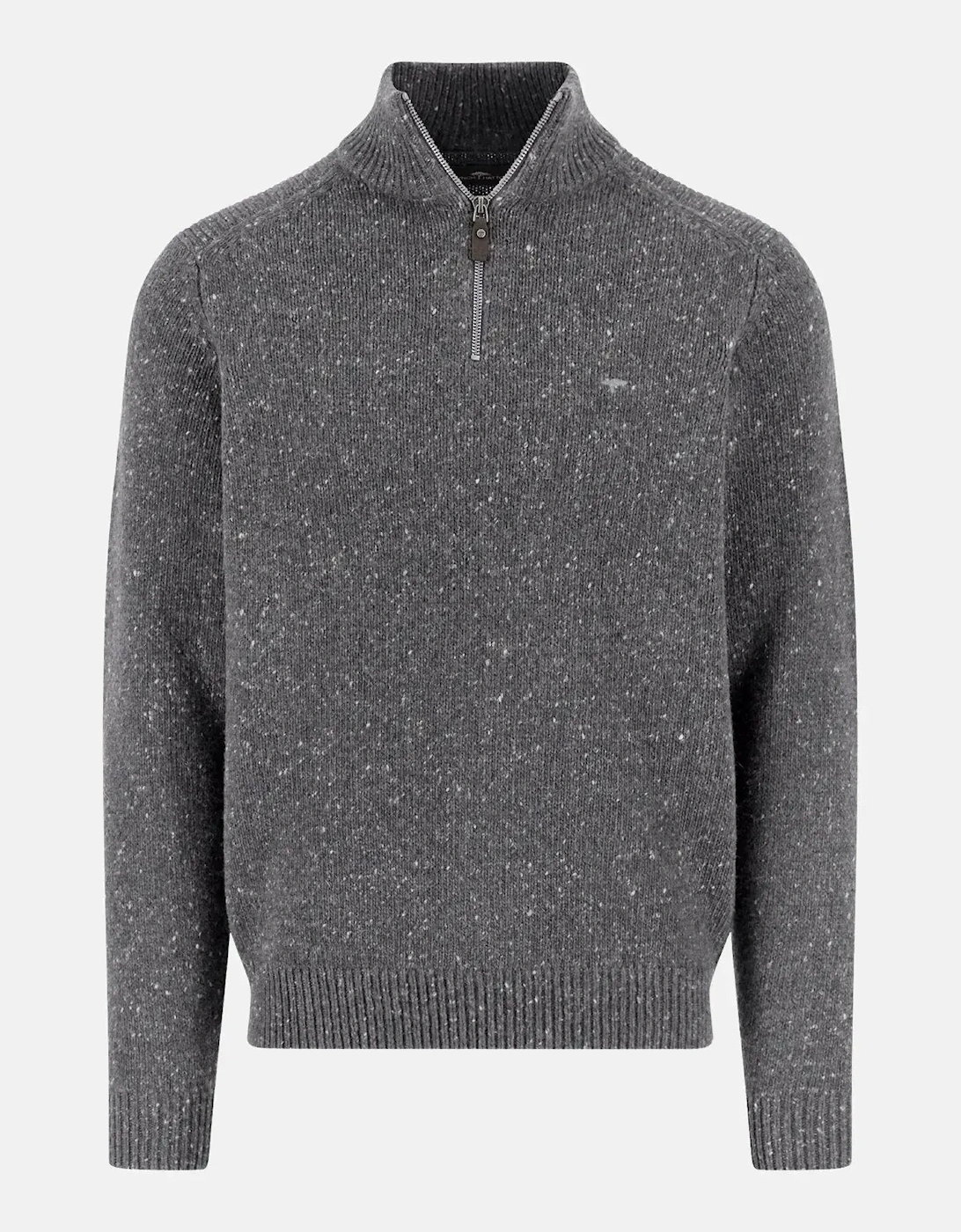 Donegal Wool 1/4 Zip Knit Steel, 3 of 2