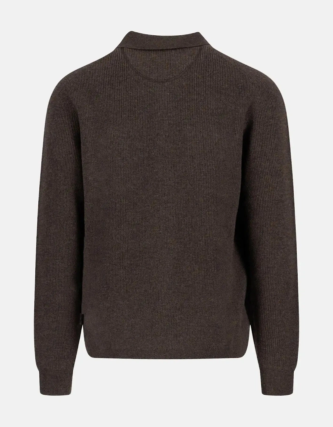 Merino Wool Cashmere Buttoned Cardigan Dark Chocolate