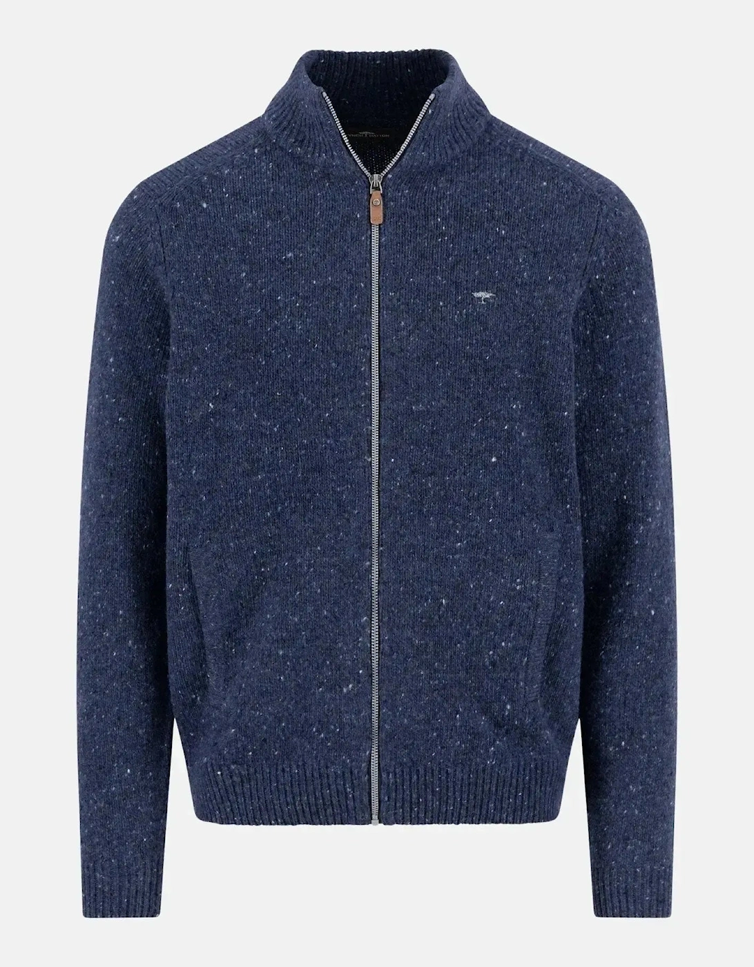 Donegal Wool Zip Cardigan Navy, 6 of 5