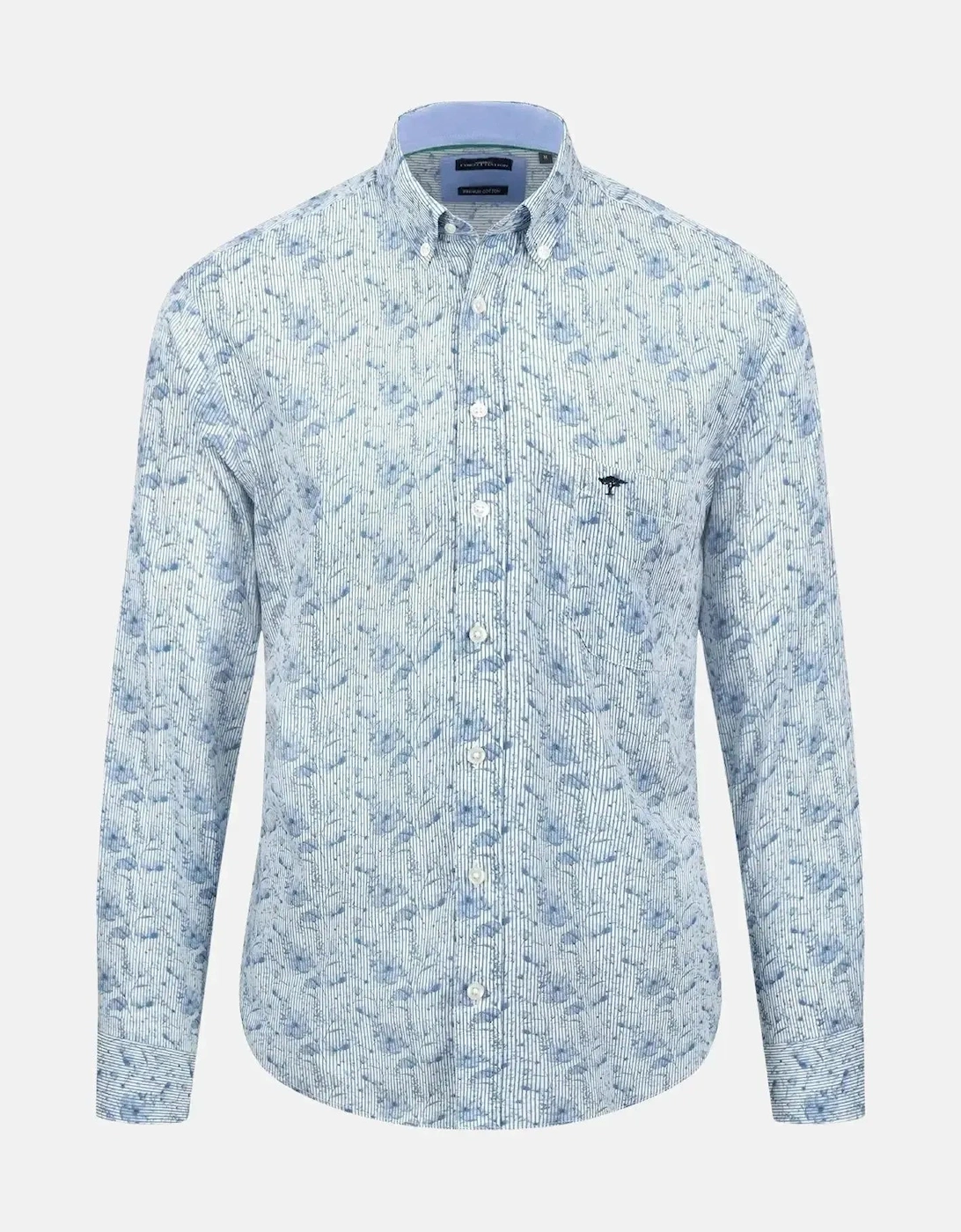 Premium Flowers Print Shirt Cloud Blue, 3 of 2