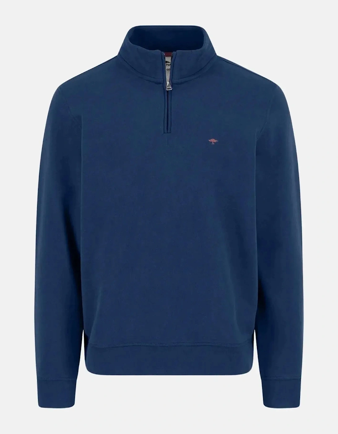 1/4 Zip Stand Collar Cotton Sweat Midnight, 6 of 5