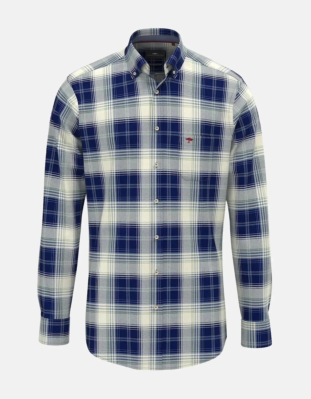 Modern Flannel Check Shirt Navy