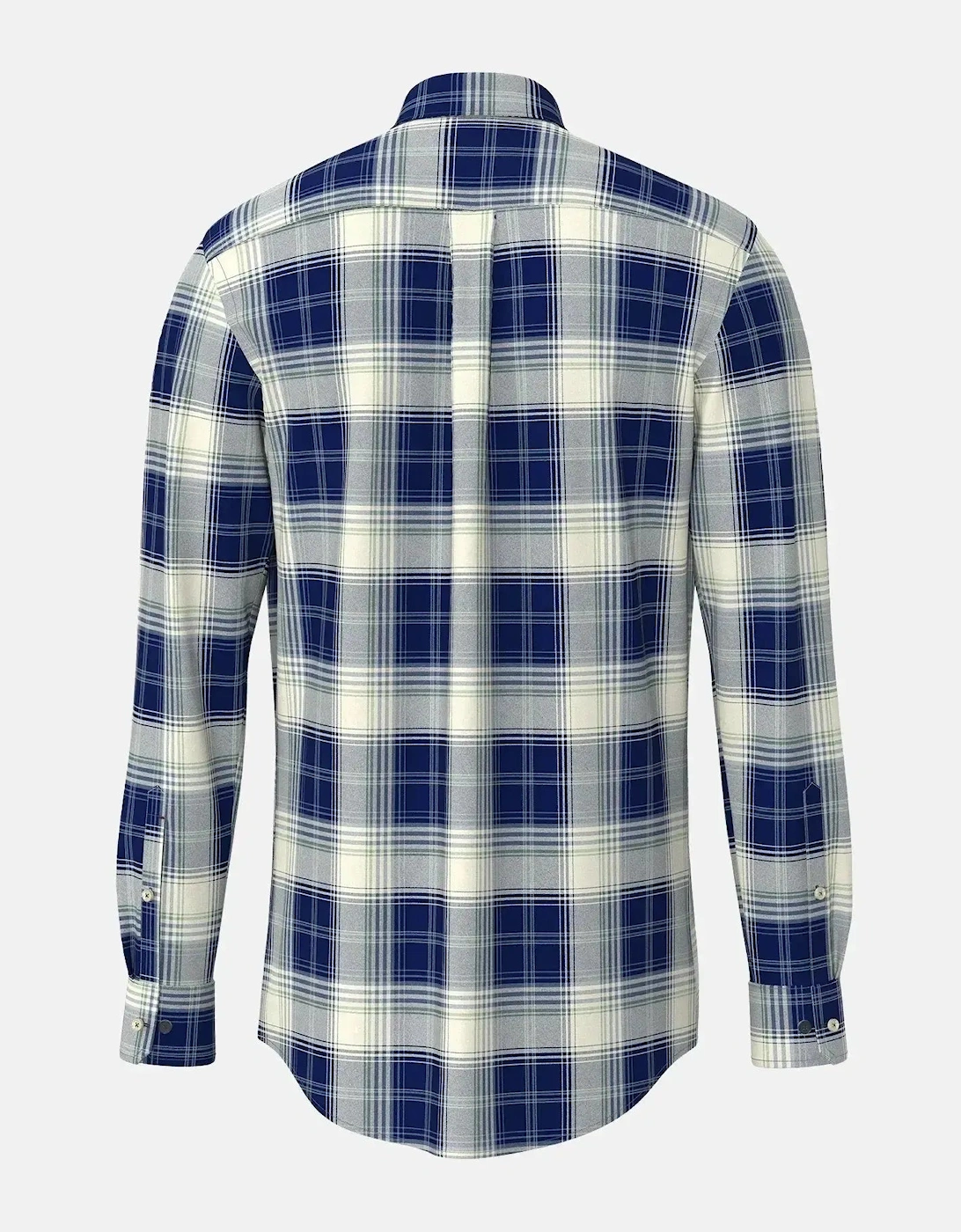 Modern Flannel Check Shirt Navy