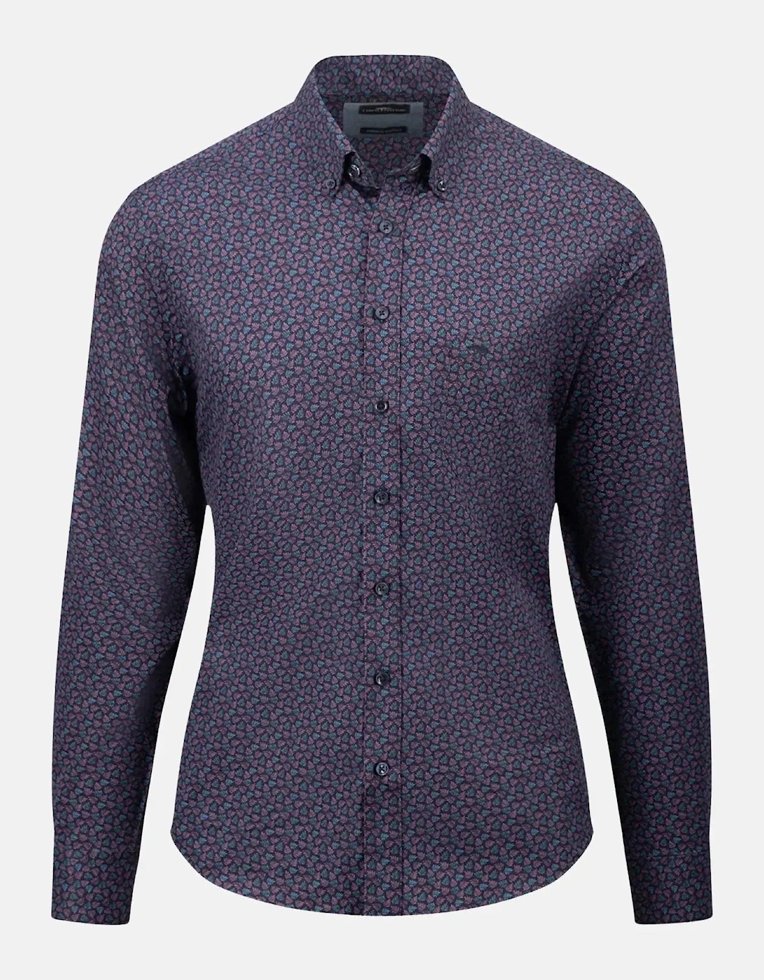 Leaf Print Mix Shirt Pale Blush, 7 of 6
