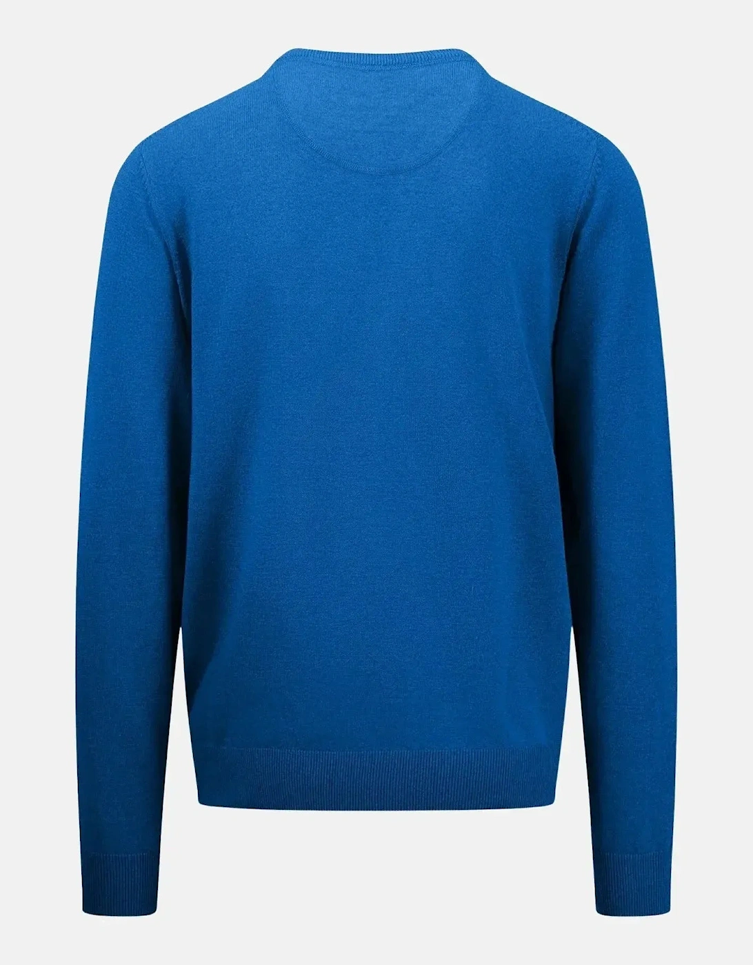 Superfine Cotton Crewneck Knit Strong Blue