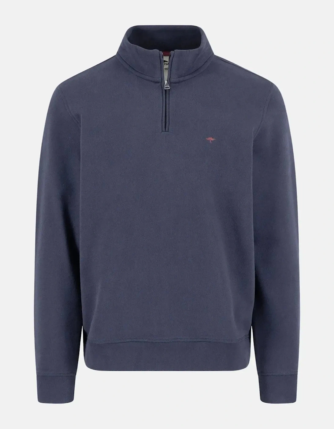 1/4 Zip Stand Collar Cotton Sweat Navy, 4 of 3