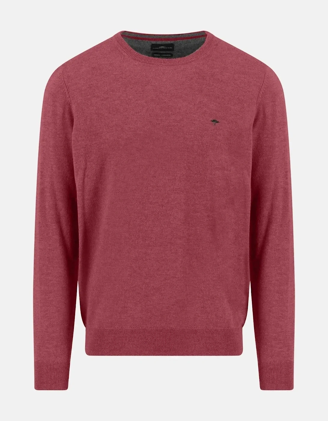 Merino Wool Cashmere Crewneck Knit Berry, 3 of 2