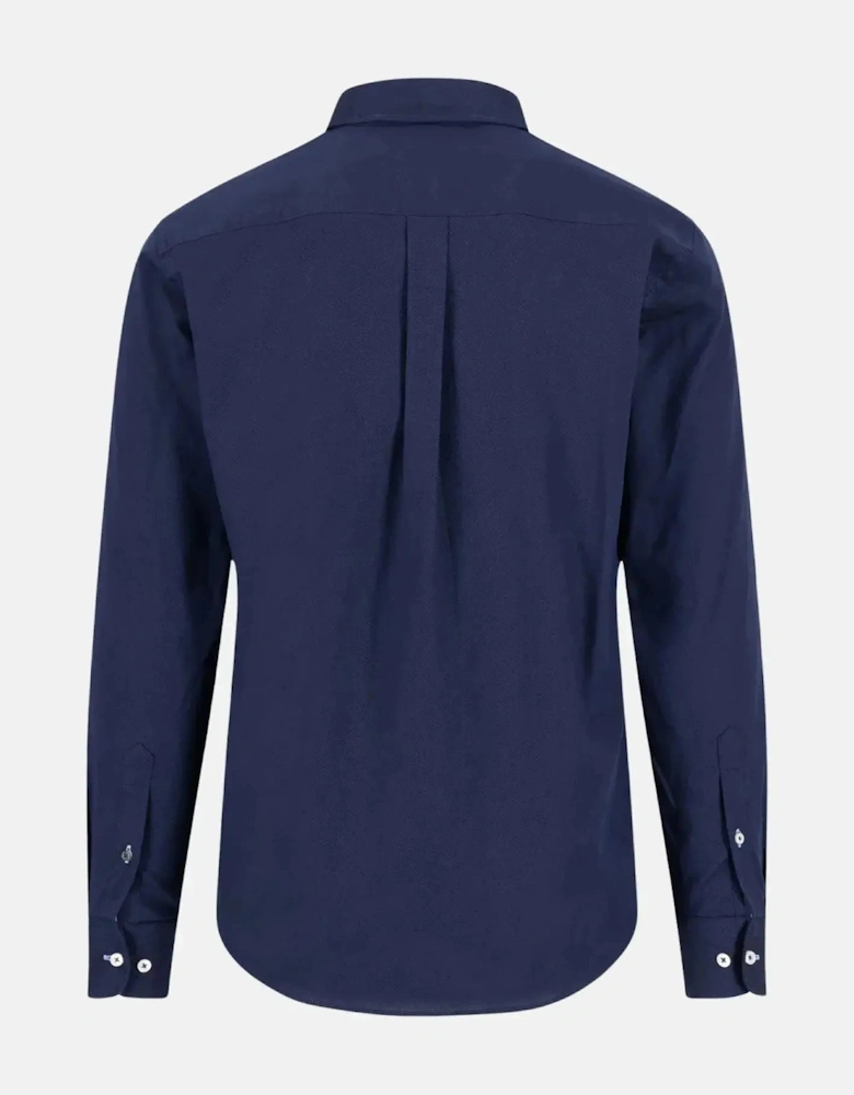 Essential Textured Dobby Shirt Navy