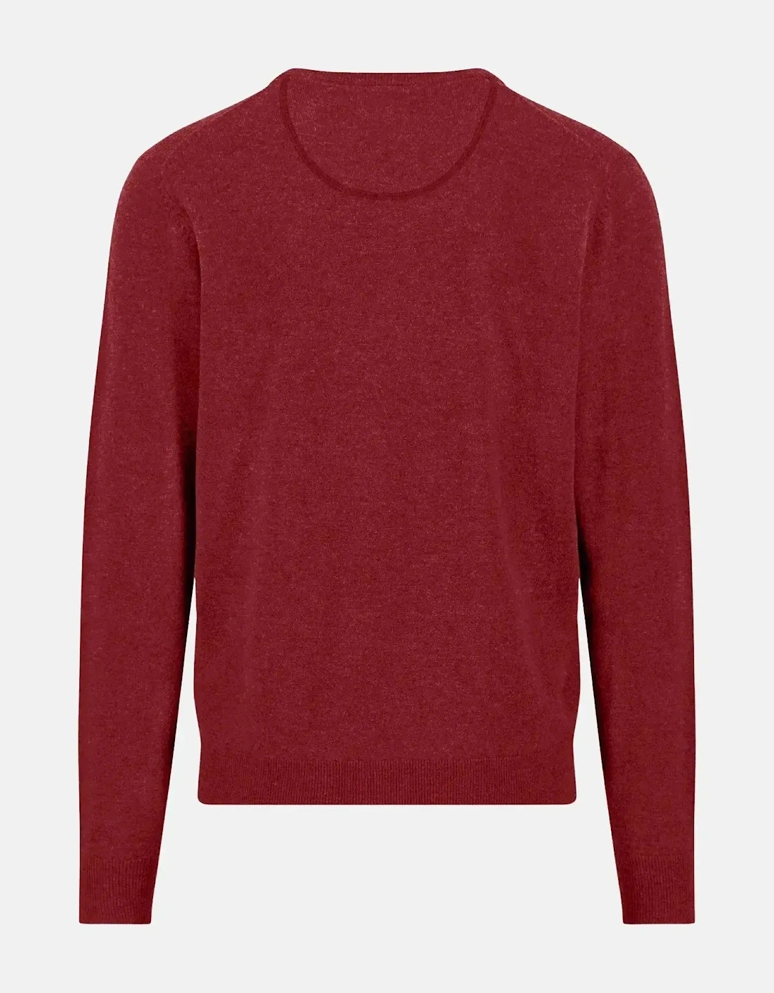 Pure Lambswool Crewneck Knit Garnet Red