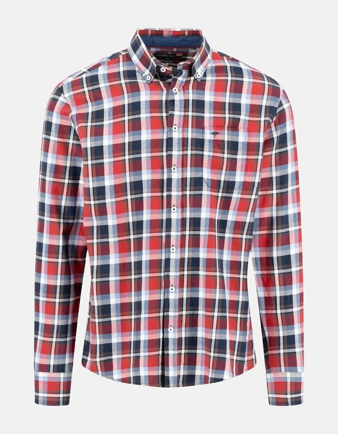 Multicolour Flannel Check Shirt Garnet Red