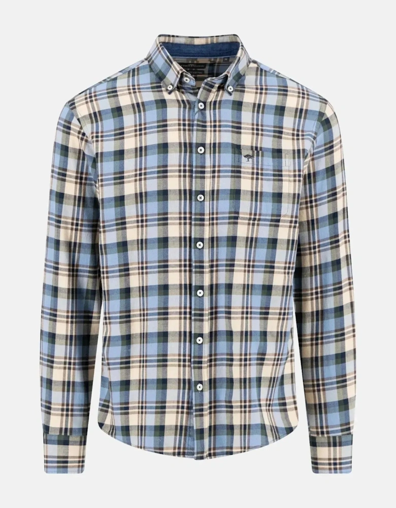 Multicolour Flannel Check Shirt Sand
