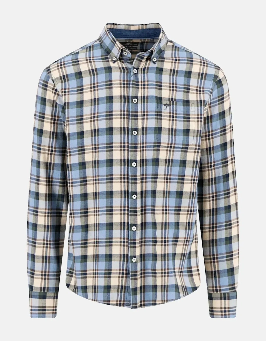 Multicolour Flannel Check Shirt Sand