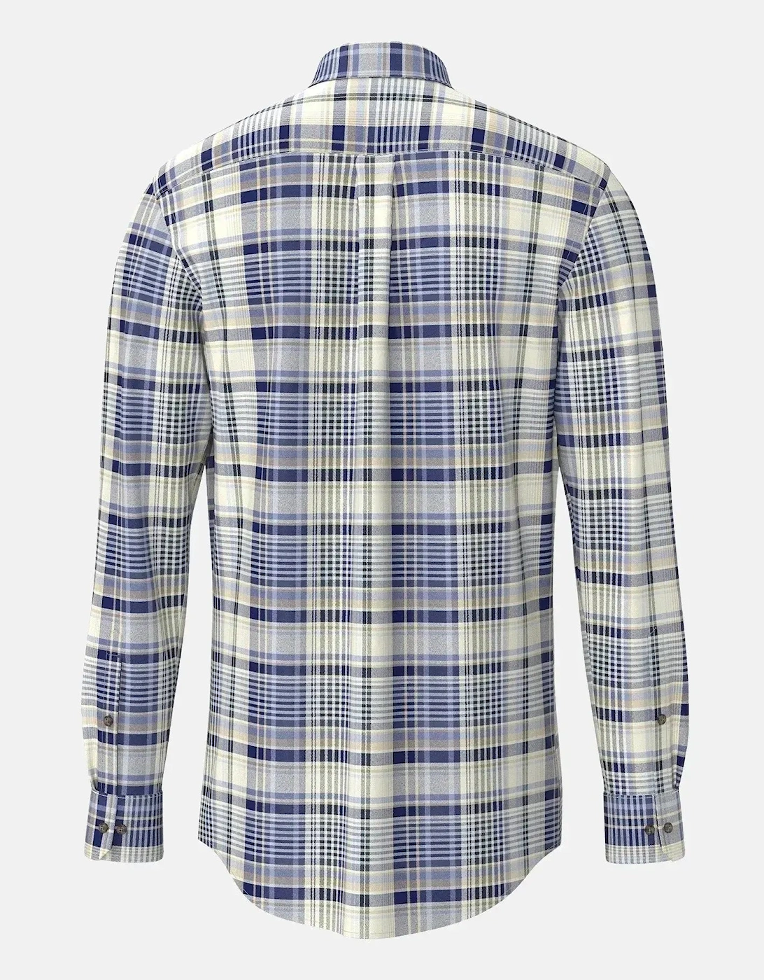 Colourful Flannel Button Down Check Shirt Misty Blue