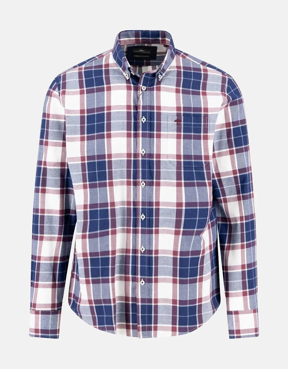 Twill Check Button Down Shirt Deep Merlot